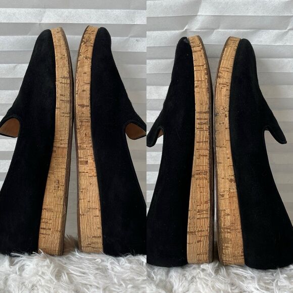 Gianvito Rossi Black Suede Slip On Shoes small platform size IT 36/US 6 - Picture 5 of 9